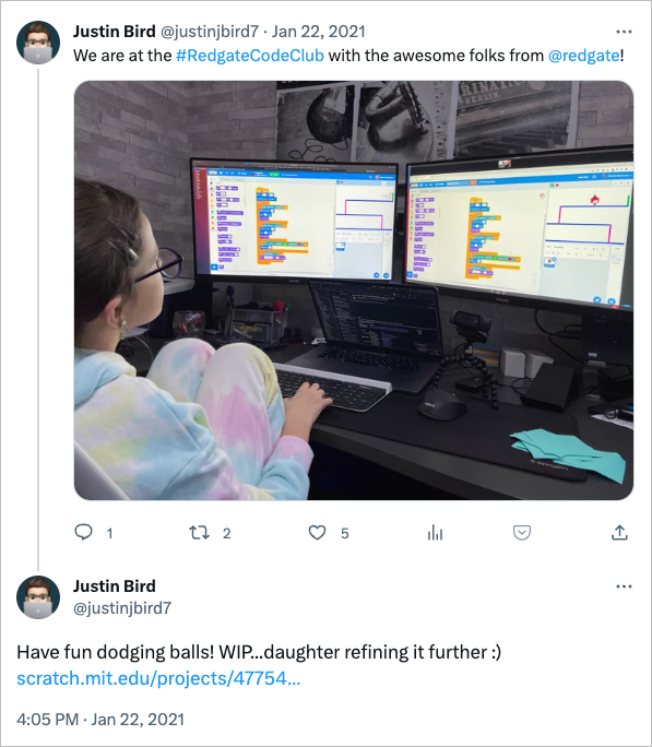 Image is of a tweet by justinjbird7 click on the image to see the original tweet