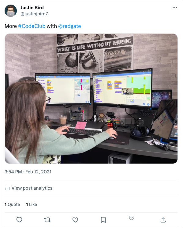 Image is of a tweet by justinjbird7 click on the image to see the original tweet